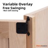 DecoBasics (25 Pairs Pack/50 Pcs) Matte Black, Non Self Closing/Free