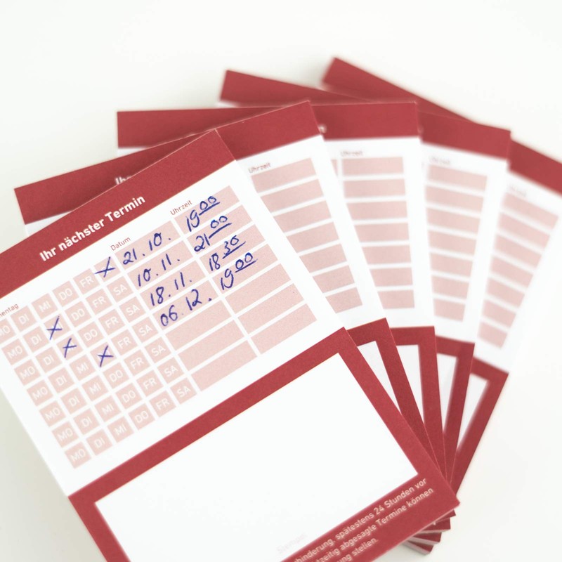 Treuekarten Appointment Pad, Appointment Notepad for Doctors, Beauticians, Hairdressers &