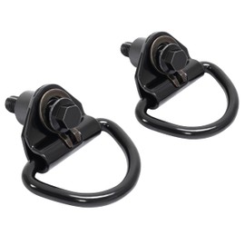 KUAFU 2Pcs Cargo D-Hooks Compatible with 2015-2024 Ford Transit 150 250 350 Van Steel Rear Cargo Tie Down Hook Black Powder Coated