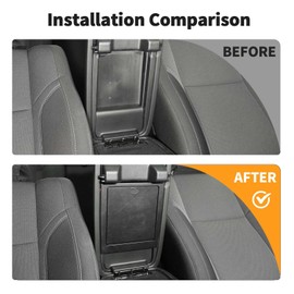 JWWY for Charger Center Console Armrest Storage Box Oragnized Compartment Hidden Storage Bin for 2011-2024+ Dodge Charger Chrysler 300/300c Interior Accessories Black