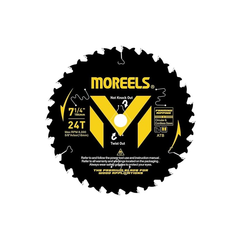 190mm Circular Saw Blade - Diamond Bore - Worm Drive