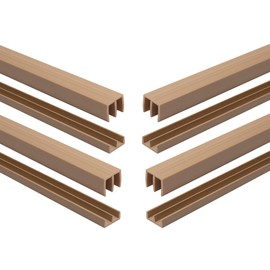 1/4" Panel Sliding Door Track - 36" Beige Plastic Upper & Lower Set, USA Made, Pack of 4 - Outwater