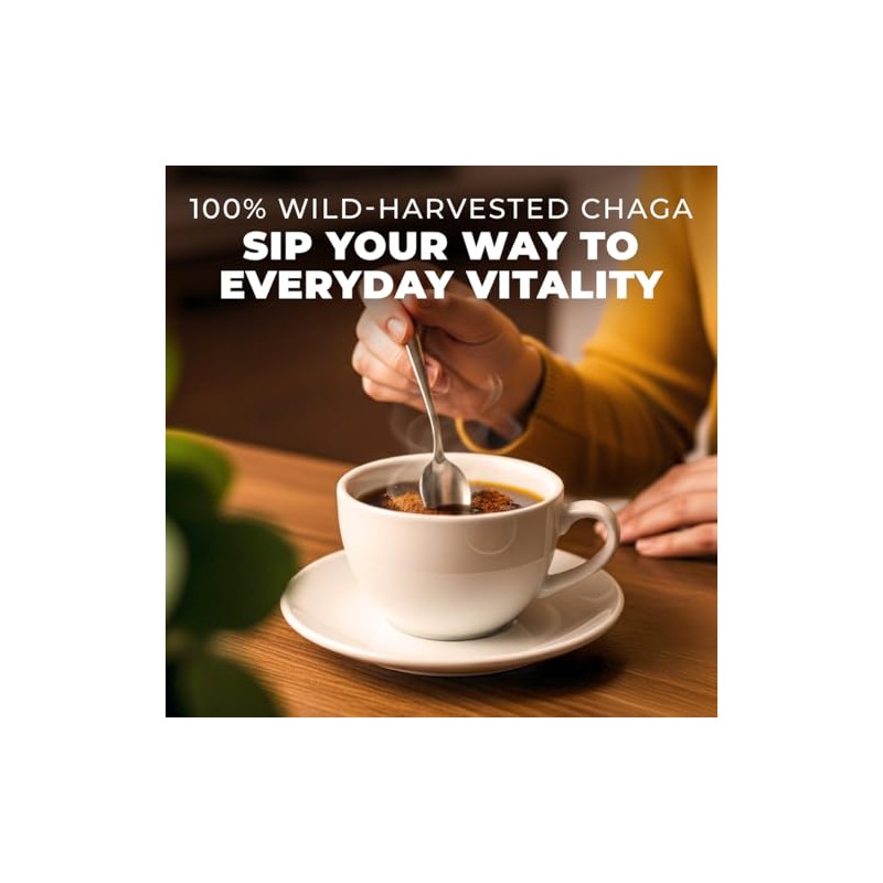 Gya Tea Co Chaga - Polvo de hongos 1 libra