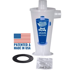 Oneida Air Systems Dust Deputy DIY Anti-Static Retrofit Cyclone Separator for Wet/Dry Shop Vacuums (DD DIY)