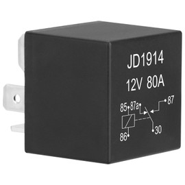 Weasch 4 Pack JD1914 Car Relay, 12V 80A, 5 Pin SPDT, Automotive Switches and Starters, Waterproof Relay for Boat Tractor Truck Motorcycle (4)
