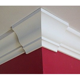 Crown Molding Corner Deco Low Profile Outside Fits 3-3 5/8 Inch Crown Molding