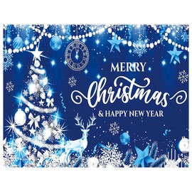 YYNXSY 7X5FT Merry Christmas Banner Happy New Year Decoration Banner Merry Christmas Xmas Photo Backdrop Christmas Tree Snowflake Banner Christmas Party Backdrop Banner Decoration YY-3584