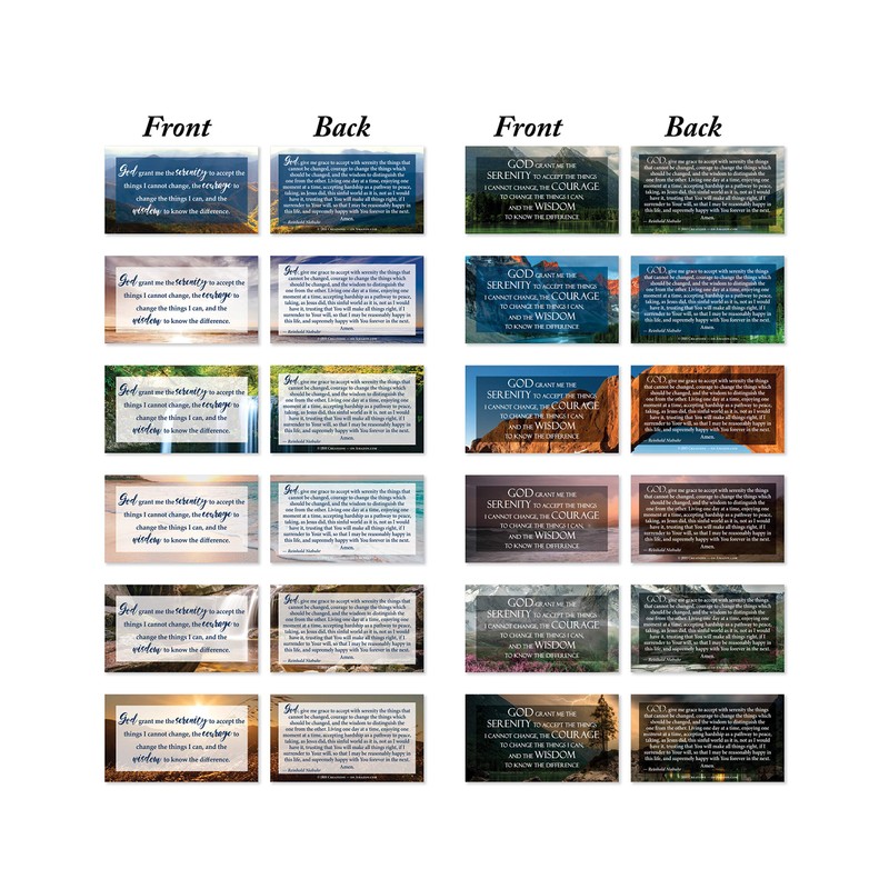 JBH Creations Serenity Prayer Cards - Pack of 48: 24