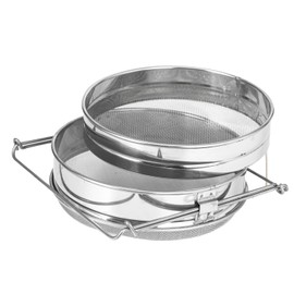 ZffXH Stainless Steel Honey Strainer Double Sieve Beekeeping Equipment Mesh Filter for Beekeepers Honey Extraction