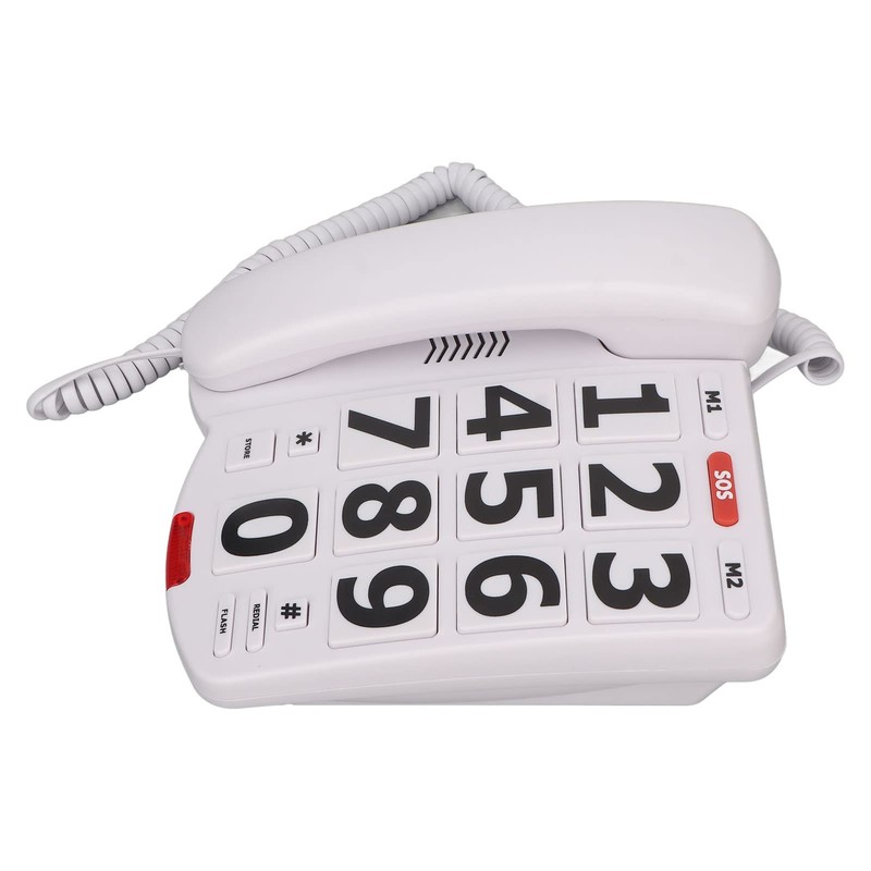 Large Button Phone for Seniors, Simple Classic Corded Landline Phone,