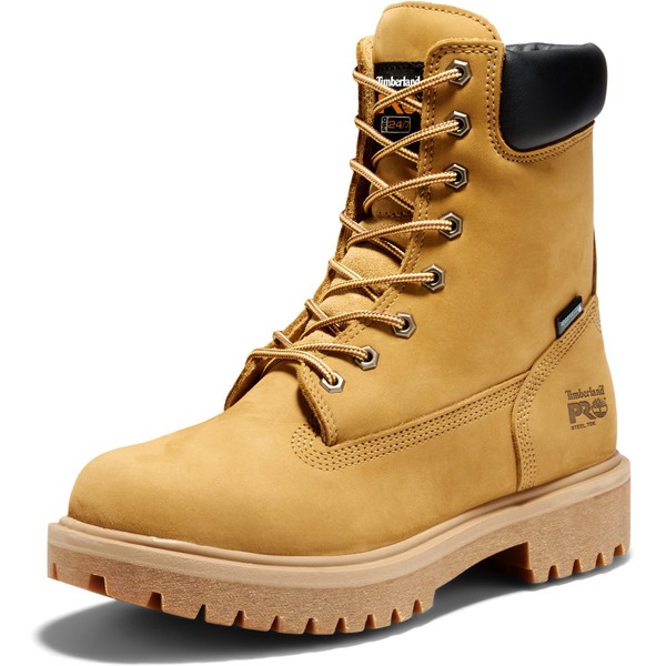 Timberland PRO Men's Direct Attach 8" Steel Toe Boot,Wheat,10.5 M