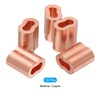 PATIKIL 10 Pack 1/8"/3mm Wire Rope Loop Sleeves Copper Double