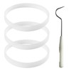 3 Pack Rubber Gaskets Replacement，BEBEEPOO Rubber Gaskets 3.94 inch Sealing