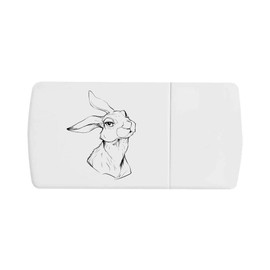 'Rabbit Portrait' Pill Box with Tablet Splitter (PI00035018)
