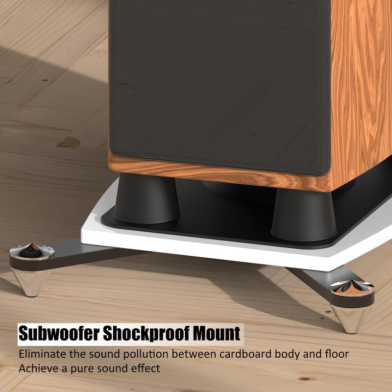 Preffair 4Pcs Audio Speaker Base Floor Speaker Riser Isolation Feet