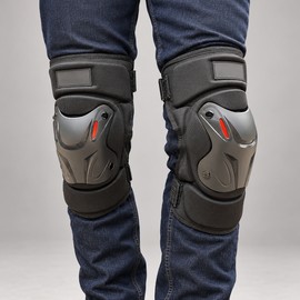 Motorcycle Knee Pads for Riding – Black Knee Coverage Accessories for Cross-Country and Everyday Motorcycle Use