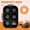 Satax Muffin Pan for Baking, Nonstick Cupcake Tin 6 Cup,sets