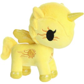 Aurora® Enchanting ©Tokidoki Toki Mochi Sky Unicorno Solara Stuffed Animal - Bright & Colorful Design - Showpiece Plush - Yellow 7.5 Inches