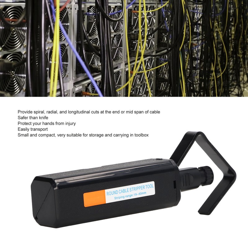 Cable Jacket Stripper Round Hand Tool Horizontal Vertical for 19‑40mm