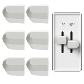 6Pcs Dimmer Switch Knob Replacement Set, Two Split Knobs Compatible with Lutron Skylark Fan Speed & Light Dimmer Control (White)