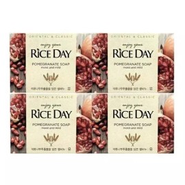 Lion 라이온 라이스데이 쌀 세수 비누 유 100g 4개입 Lion Rice Day Rice Bran Soap 100g 4 Pieces