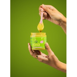 Stesh Pistachio Butter, (8 oz) - Natural, Vegan, Gluten-Free, High Protein Pistachio Butter