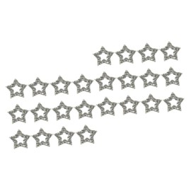 Healeved 24pcs Star Shaped Nail Charms Decorative Rhinestone Nail Gems Five- Charms for Manicure for Parties and Special Occasions