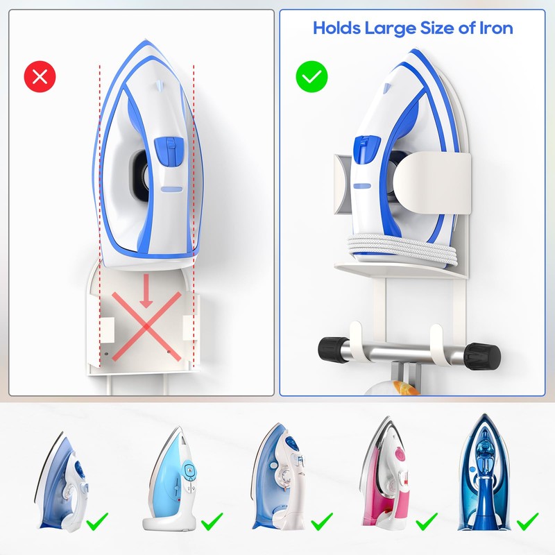 ORLESS Metal Large Ironing Board Holder Wall Mount, Ironing Board