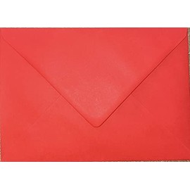 C5 Poppy Red C5 Coloured envelopes for A5 Greeting Cards Wedding Invitation Crafts 162x229mm- Pack of 25 envelopes (Poppy Red)