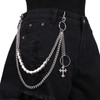 DOFE Goth Jeans Chains Cross Punk Pocket Chains Hip Hop