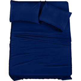 Utopia Bedding Queen Bed Sheets Set - 4 Piece Bedding - Brushed Microfiber - Shrinkage and Fade Resistant - Easy Care (Queen, Royal Blue)