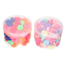 Baluue 200pcs Elastic Hair Ties Girls Hair Ties Soft Seamless Ponytail Holders