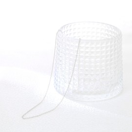 ELBLUVF 925 Sterling Silver 1.1mm Rolo Chain Necklace 20 Inch For Men Women