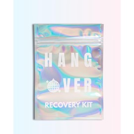 10 Pcs Hangover Recovery Kit Bags - Holographic Resealable Pouches for Bachelorette, Bridal Shower, Birthday, Girls Weekend