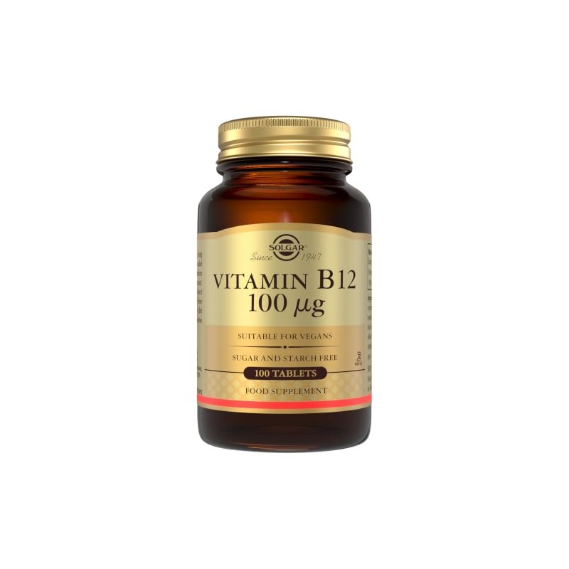 Solgar Vitamin B12 100 µg - 100 Vegan Tablets