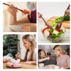 cobee Wooden Spoon and Fork for Eating,8Pcs Wood Dinner Utensil