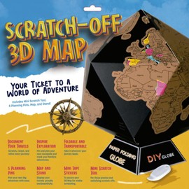 Travel Scratch Off Globe, World Map Adventure Planner