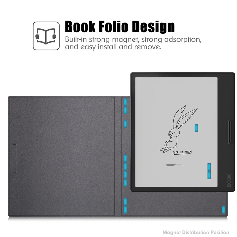 BOZHUORUI Magnetic Case for 7" Onyx Boox Tablet Go Color