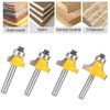 TOTOWOOD Roundover Router Bit Set，4pcs Router bit Set，1/4 inch Shank，Radius