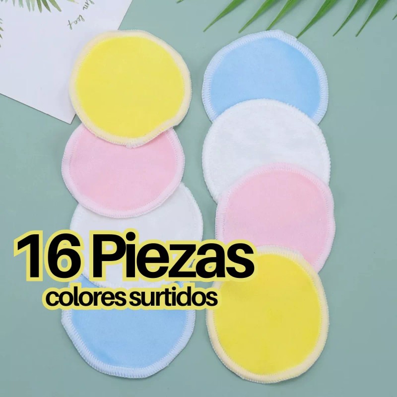 Universo en Linea Almohadillas Desmaquillantes Reutilizables Microfibra 16pz F