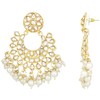 Aheli Traditional Gold Plated Kundan Pearl Studded Chandbali Maang Tikka