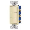 Cooper Wiring 7729A-BOX Deco Combo 3 Single Switches Almond