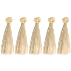 5 pcs Straight Synthetic Doll Hair Extensions Doll Making Craft Projects