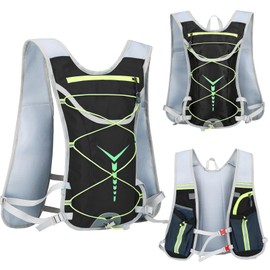 Running Backpacks, Lightweight Hydration Vest Daypack with Adjust Chest Straps Compatible with 3L Water Bladder, Breathable Reflective Insulation Pack for Women Men Hiking Cycling Climbing Marathon