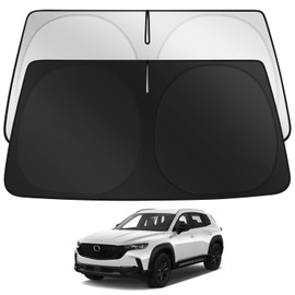 TAUYANG Windshield Sun Shade Custom for Mazda CX50 2023 2024 2025 Front Window Sunshade, Car Windshield Sun Visor Cover Foldable with Storage Bag