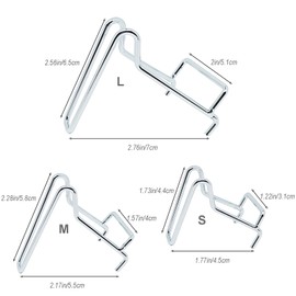 JXQGQ 12 PCS Rock Display Stand Silver Metal Crystal Holder in 3 Sizes Perfect for Displaying Small Collectibles, Crystal, Rocks, Minerals, Agate, Fossils and More