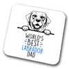 Labrador World's Best Dad Coaster Dog Dad Labrador Dad Friend