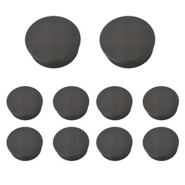 10PCS Round Plastic End Caps 70mm Black Insert Plugs Anti-Slip Plastic Round Tube Plug for Pipe Tables Chairs Desks Beds