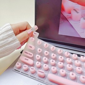 keyboard cover for long nails Mac laptop typing essential for texting easy to type fast office girly must haves:_Heart mint