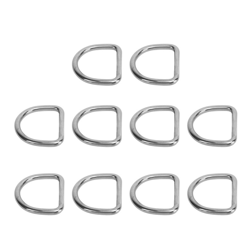 10pcs 316 Stainless Steel D Ring Semi Circular Welded D